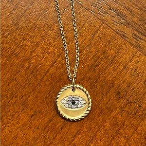 David Yurman Cable Collectibles 18k yellow gold and pave sapphire and diamonds